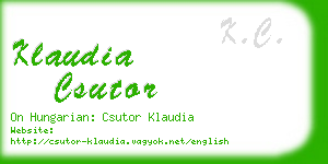 klaudia csutor business card